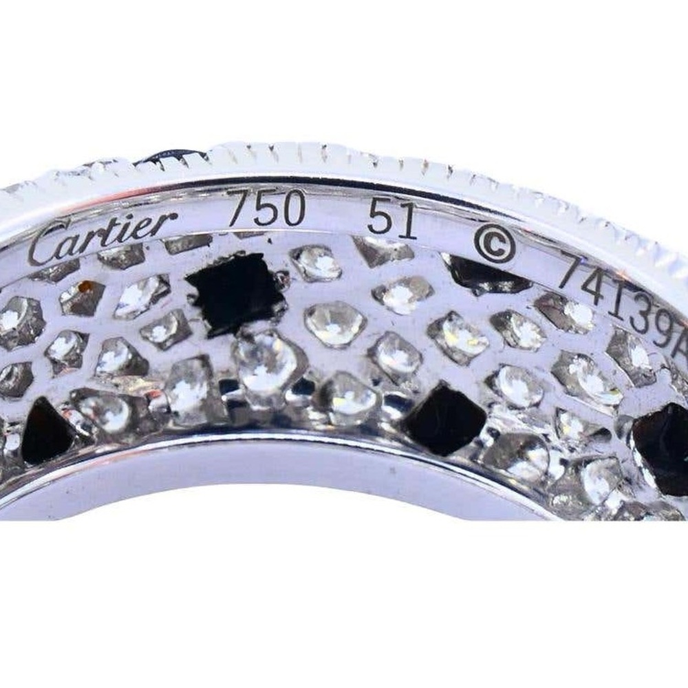 Cartier Panthere Pelage 18k White Gold Diamond Ring - Picture 5 of 9